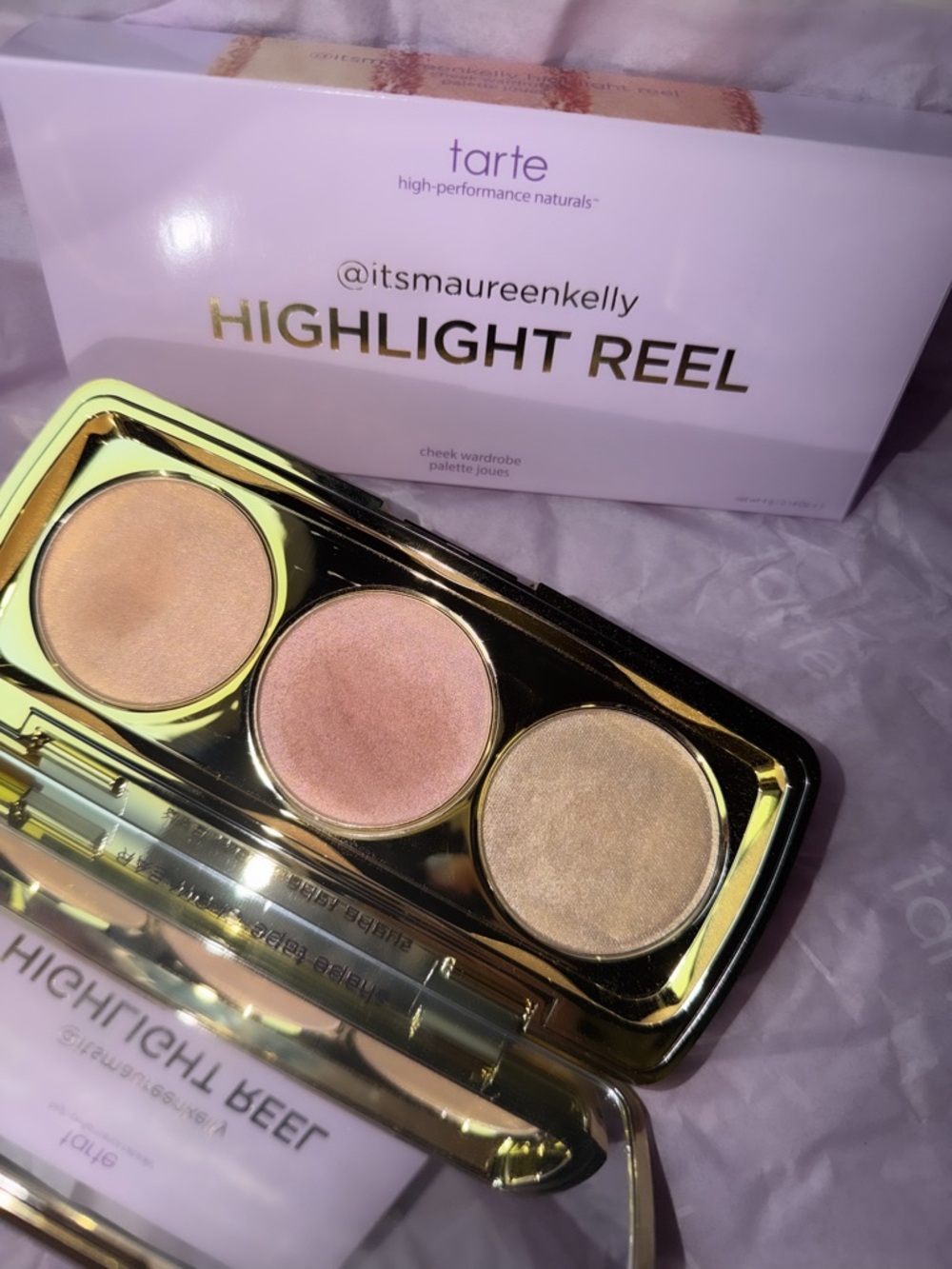 tarte Highlight Reel Cheek Wardrobe Palette - Shimmering Champagne & Rose
